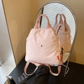 Pink nylon multifunctional chest bag and backpack with adjustable strap for commuting - Pink