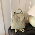 Light green nylon multifunctional chest bag with hand strap and waterproof finish - Green