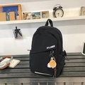 Black lightweight crossbody shoulder bag with baseball pendant for outdoor sports - Black With Pendant