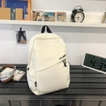 Zaino a tracolla minimalista bianco crema per sport all'aperto e uso quotidiano - Bianco senza ciondolo