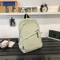 Zaino outdoor verde menta minimalista con stampa STLANGS in tessuto di nylon impermeabile - Verde Senza Pendente