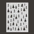 Reusable Christmas tree stencil for DIY painting on walls, paper, or gift wrapping - Tree
