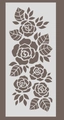 Reusable PET hollow stencil featuring elegant rose flowers and leaves for DIY painting - Rose Pattern Style (D)