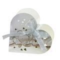 Etichetta regalo elefante argento con fiocco in seta blu per bomboniere - Argento Riflettente