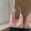 Pink large capacity casual tote bag with shoulder straps and MVICHI logo design - Pink