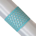 Sky blue hollow diamond mesh paper napkin ring for wedding and banquet table decor - Tiffany Blue