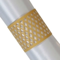 Ronds de serviette dorés découpés au laser avec motif évidé pour décoration de mariage - Or
