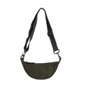 Sac demi-lune en nylon vert olive avec bandoulière réglable et fermeture éclair - Vert Militaire