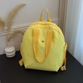 Wasserdichter Nylon-Rucksack in leuchtendem Gelb mit Kordelzugtasche für Damen - Gelb