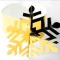 Servilletero dorado con diseño de copo de nieve reflectante para decoración navideña - Oro Reflectante