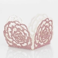 Rosafarbene Glitzer-Muffinförmchen mit Laserschnitt-Rose für Hochzeiten und Partys - Glitzer Rosa
