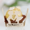 Lace hollow paper chocolate wrapper featuring boy and girl silhouettes for party decor - Jewelry Cream Star