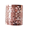 Elegant rose gold hollow geometric napkin ring with a polished mirror finish for weddings - Double Sided Reflective Rose Gold