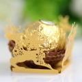 Goldener lasergeschnittener Rentier-Schokoladenhalter für Weihnachtsdekorationen - Gold