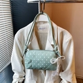 Sac à main vert menthe à pois avec pendentif perle et décoration en relief 3D - Avec Pendentif / Vert