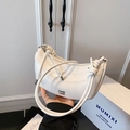 Sac hobo blanc en similicuir avec bandoulières nouées et détails de surpiqûres - Blanc