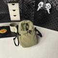 Sacoche imperméable en nylon vert militaire avec sangle réglable et mousqueton - Vert Militaire