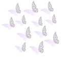 Detail von 12 3D Schmetterling Wandaufklebern in Hellviolett mit Laser-Hohlmuster - Hellviolett