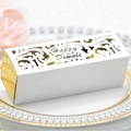 Scatola regalo tagliata al laser Happy Diwali bianco e oro per cioccolatini - Bianco