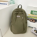 Minimalist military green canvas backpack for women with spacious sport design - Green