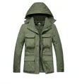 Gefütterte Outdoor-Weste in Armeegrün mit Kapuze und funktionalen Mehrfachtaschen - M / Armeegrün