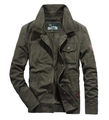 Veste cargo d'extérieur pour hommes vert militaire avec poches multiples et broderie - XL / Vert Armée