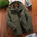 Parka invernale da uomo verde oliva con calda fodera in pile e stile outdoor - XL / Verde Militare