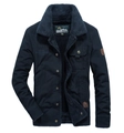 Veste de travail d'hiver bleu marine avec doublure polaire épaisse et broderie poitrine - 2XL / Bleu Royal