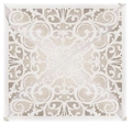 Elegante copertina per inviti di nozze bianca tagliata al laser con motivo floreale pizzo - Bianco