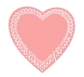 Pink heart-shaped laser cut lace place card for wedding table and party decor - Pink