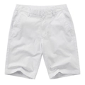 Short décontracté en coton blanc pour homme, idéal pour l'été, vue à plat sur fond blanc - EU 40 / Blanc
