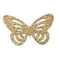 Adesivi murali farfalla 3D traforati con glitter dorati per decorazioni di feste e nozze - Oro