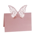 Elegant pearl pink laser-cut butterfly place cards for wedding party table seating - Pink