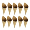 Set of 10 brown kraft paper wedding confetti cones for party flower petal DIY decor - 14.5cm / Kraft Paper (No Rope)