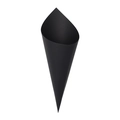 Matte black kraft paper confetti cone for wedding petal toss and party favors - 14.5cm / Black