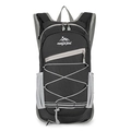Zaino da ciclismo nero leggero con spallacci in mesh traspirante e corde elastiche - Nero Ossidiana