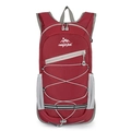 Zaino sportivo da esterno rosso scuro e grigio leggero con tasche laterali a rete - Rosso Cinabro