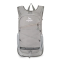 Light grey outdoor cycling backpack with ripstop nylon and reflective bungee cords - Hazy Gray