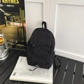 Compact black sports backpack with elastic cord system and reflective strips - Small / Black