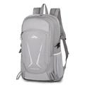 Grey 40L waterproof outdoor hiking backpack with breathable mesh back and side pockets - Hazy Gray