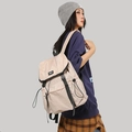 Men's large capacity outdoor mountain backpack in apricot beige with multi-pocket design - Khaki