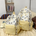 Ensemble de sacs à dos crème et jaune pour filles avec broderies et motifs - Grand / Jaune