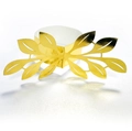 Rond de serviette élégant en forme de feuille dorée ajourée pour décoration de mariage - Or Réfléchissant