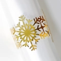 Elegante servilletero de copo de nieve dorado para decoración de mesa de Navidad - Oro Reflectante
