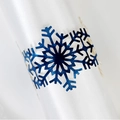 Servilletero de copo de nieve azul cortado con láser para decoración de mesa festiva de invierno - Azul Reflectante
