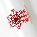 Rond de serviette flocon de neige rouge avec découpe laser pour décoration de table - Rouge Vif Réfléchissant