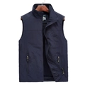 Gilet da pesca outdoor blu navy ad asciugatura rapida con tasche e fodera traspirante - Taglia M / Blu scuro