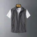 Outdoor-Anglerweste für Herren in Grau mit Stehkragen und praktischen Reißverschlusstaschen - 3XL / Grau