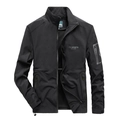 Veste softshell coupe-vent noire pour homme avec col montant et poches zippées pratiques - M / Noir
