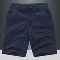 Pantaloncini casual da uomo blu scuro con chiusura a bottone e trama in twill di cotone - EU 29 / Blu